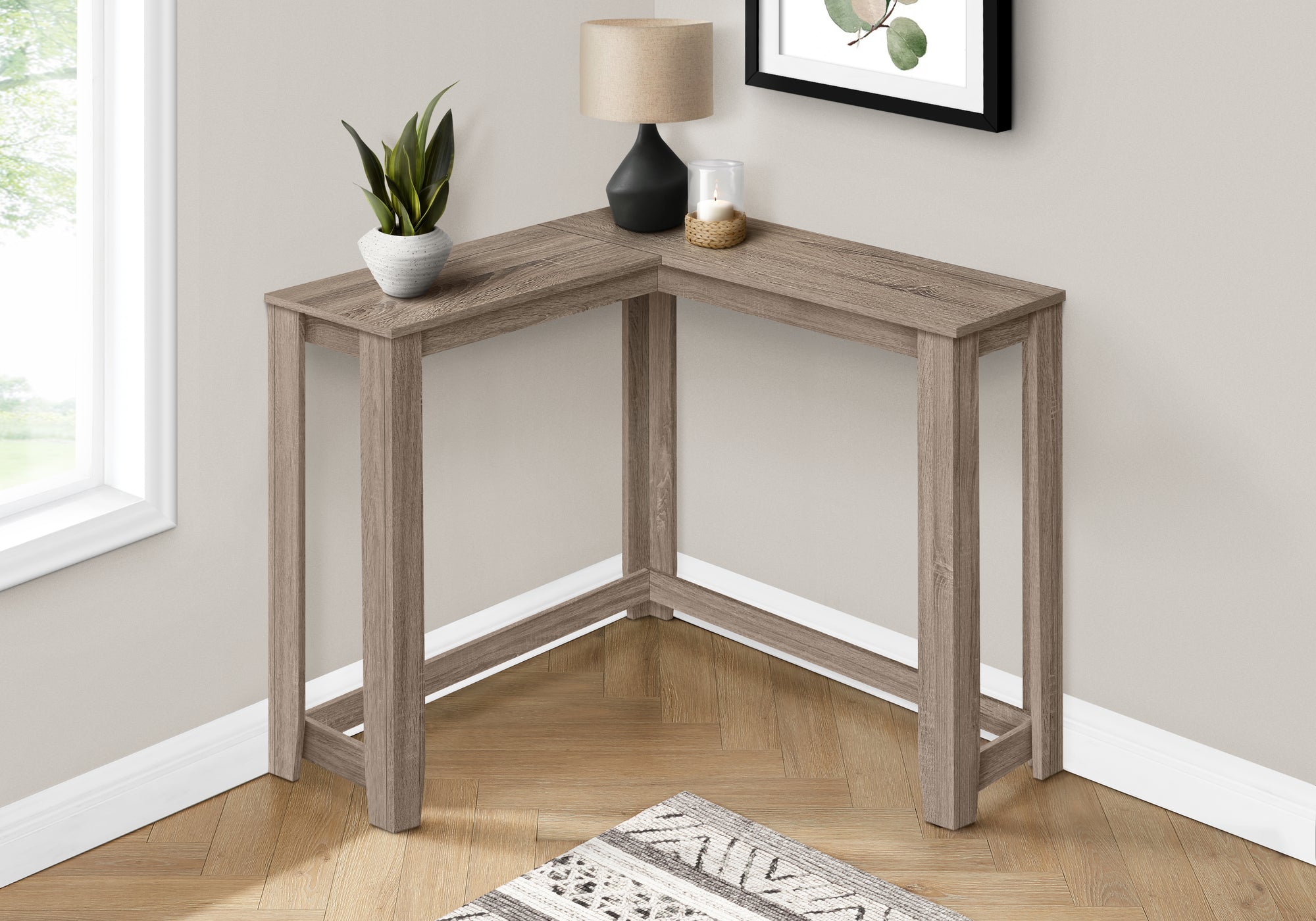 Monarch Specialties I 3659 Table D'appoint, Console, Entrée, Étroit, Coin, Salon, Chambre À Coucher, Stratifié, Brun, Contemporain, Moderne - Simple Boutique