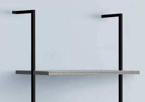 Monarch Specialties I 3681 Étagère À Livres, Étagère, Étagère, Échelle, 5 Niveaux, 72"h, Bureau, Chambre À Coucher, Métal, Stratifié, Gris, Noir, Contemporain, Moderne - Simple Boutique