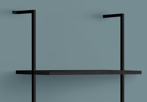 Monarch Specialties I 3683 Étagère À Livres, Étagère, Étagère, Échelle, 5 Niveaux, 72"h, Bureau, Chambre À Coucher, Métal, Stratifié, Noir, Contemporain, Moderne - Simple Boutique
