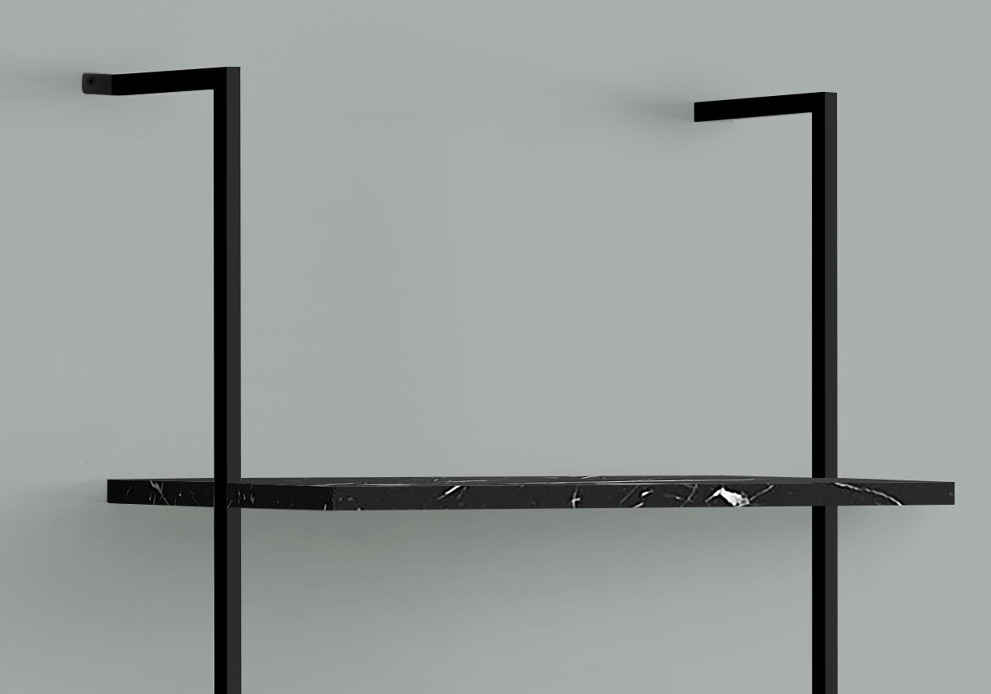 Monarch Specialties I 3684 Étagère À Livres, Étagère, Étagère, Échelle, 5 Niveaux, 72"h, Bureau, Chambre À Coucher, Métal, Stratifié, D'aspect Marbre Noir, Noir, Contemporain, Moderne - Simple Boutique