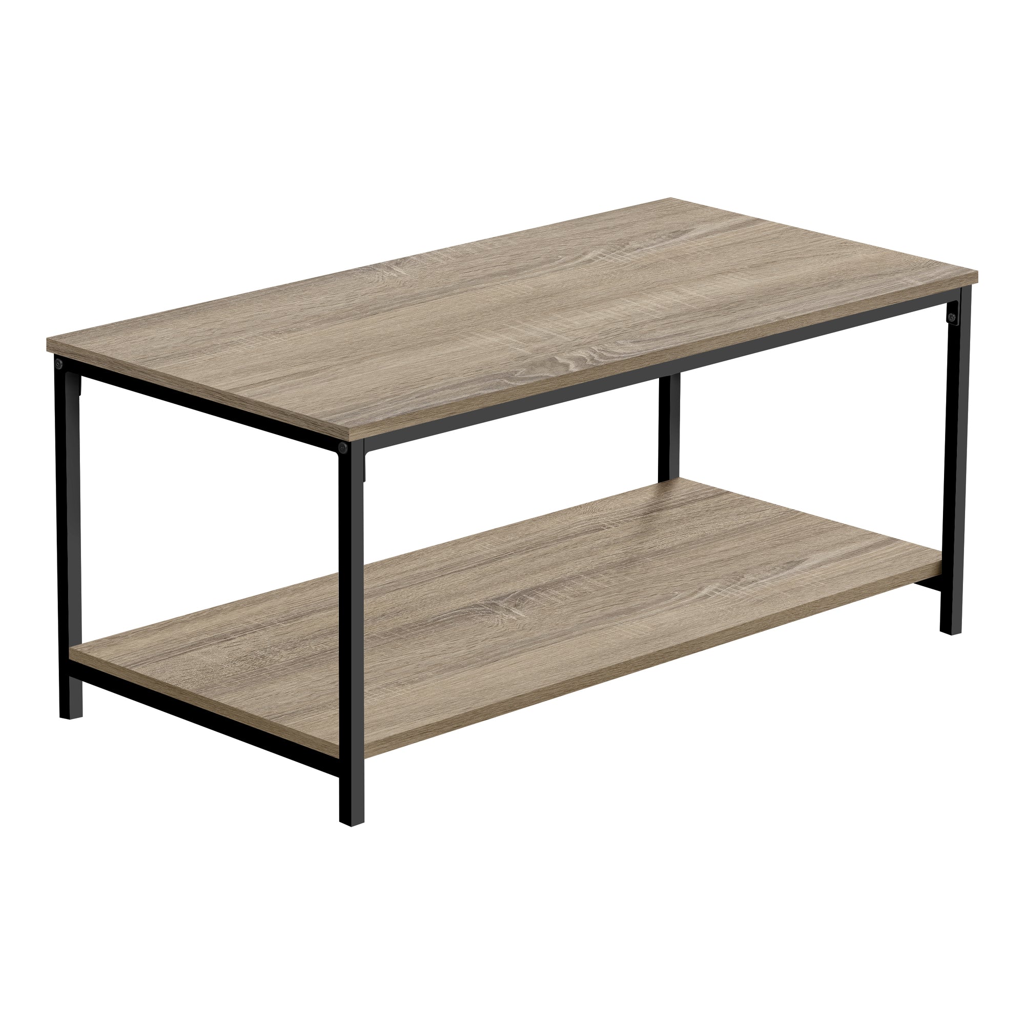 Monarch Specialties I 3802 Table A Café, Accent, Cocktail, Rectangulaire, Salon, 40"l, Métal, Stratifié, Brun, Noir, Contemporain, Moderne - Simple Boutique