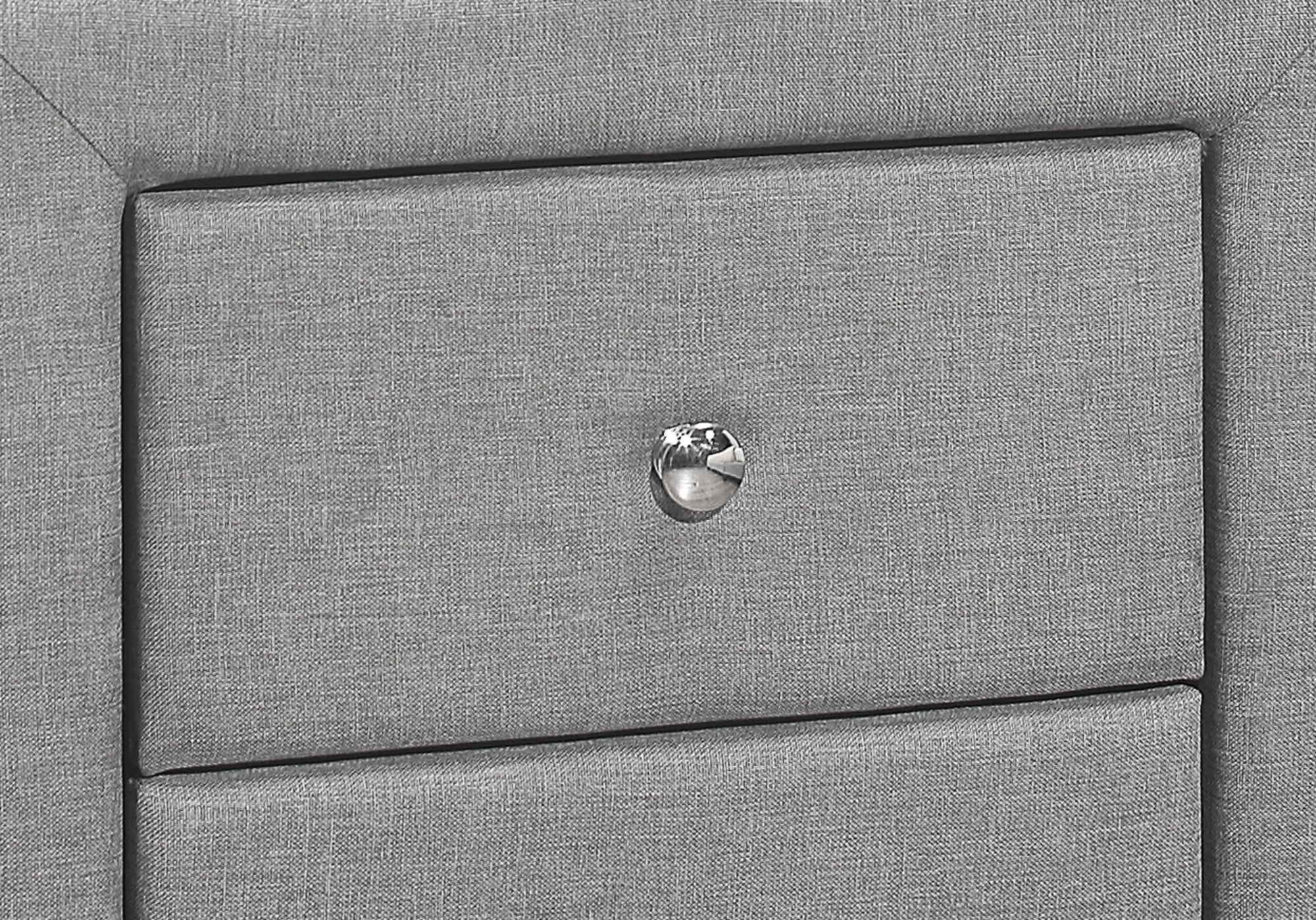 Monarch Specialties I 5604 Accessoire De Chambre, Table De Nuit, Bout, Côté, Lampe, Tiroir De Rangement, Chambre À Coucher, Rembourré, D'aspect Lin, Gris, Transitionnel - Simple Boutique