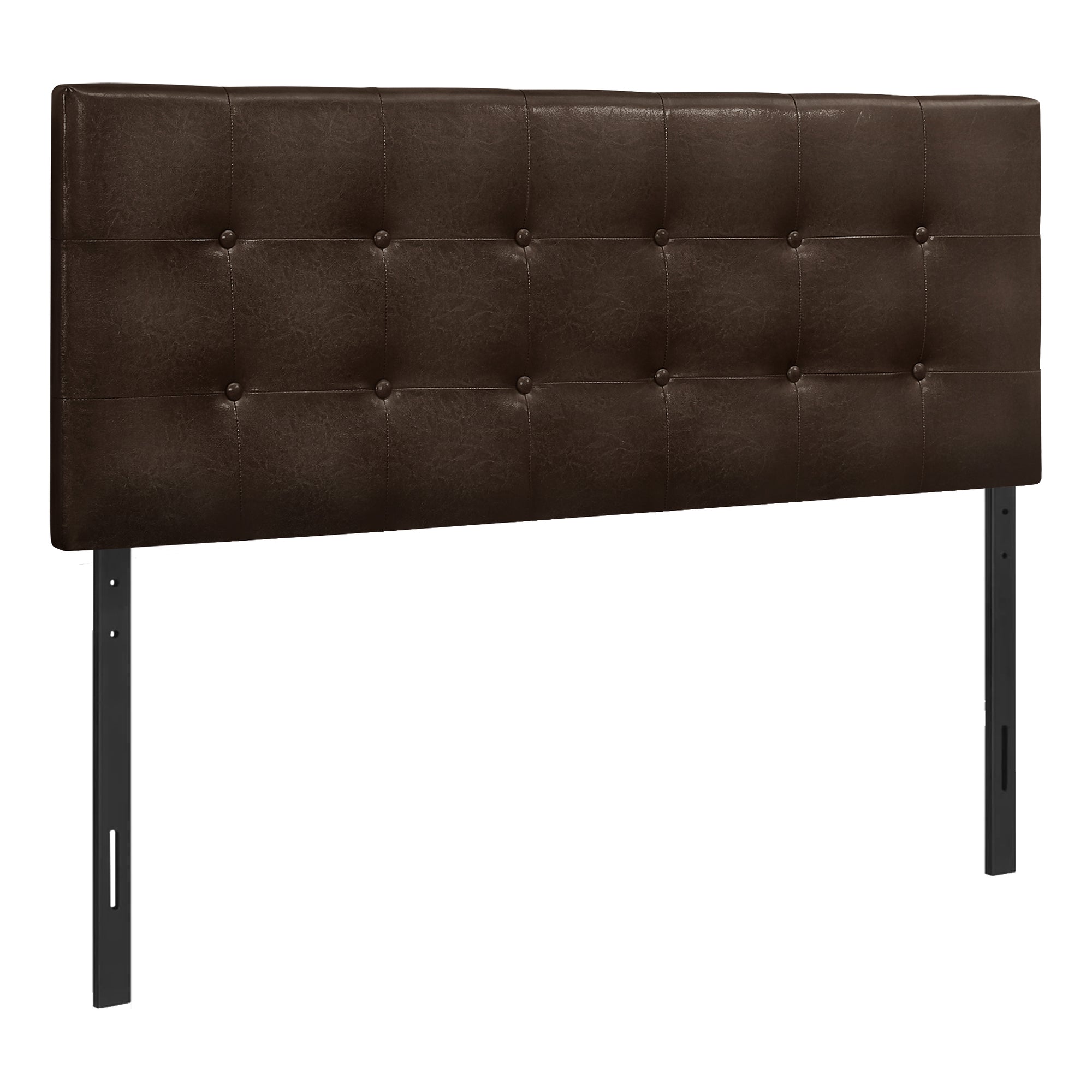 Monarch Specialties I 6000F Lit, Tête De Lit Seulement, Taille Réelle, Chambre À Coucher, Rembourré, Pu D'aspect Cuir, Brun, Transitionnel - Simple Boutique