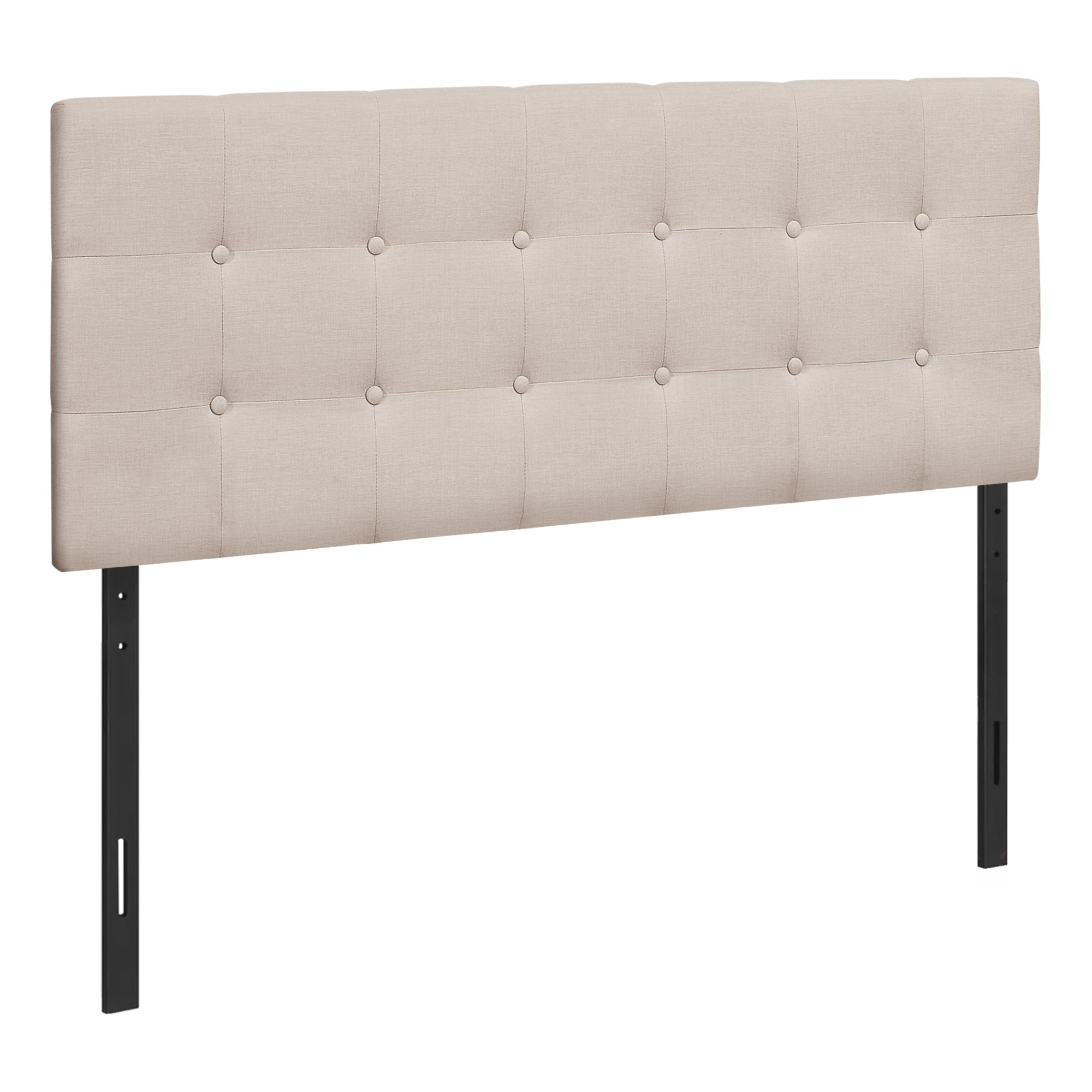 Monarch Specialties I 6004F Lit, Tête De Lit Seulement, Taille Réelle, Chambre À Coucher, Rembourré, D'aspect Lin, Beige, Transitionnel - Simple Boutique