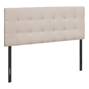 Monarch Specialties I 6004F Lit, Tête De Lit Seulement, Taille Réelle, Chambre À Coucher, Rembourré, D'aspect Lin, Beige, Transitionnel - Simple Boutique