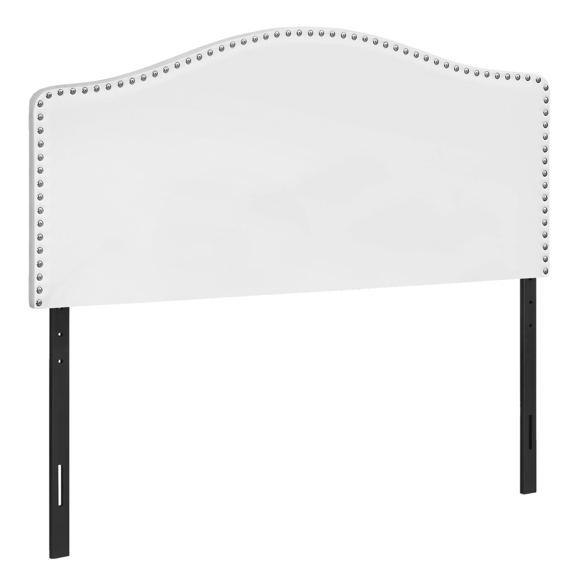 Monarch Specialties I 6012F Lit, Tête De Lit Seulement, Taille Réelle, Chambre À Coucher, Rembourré, Pu D'aspect Cuir, Blanc, Transitionnel - Simple Boutique