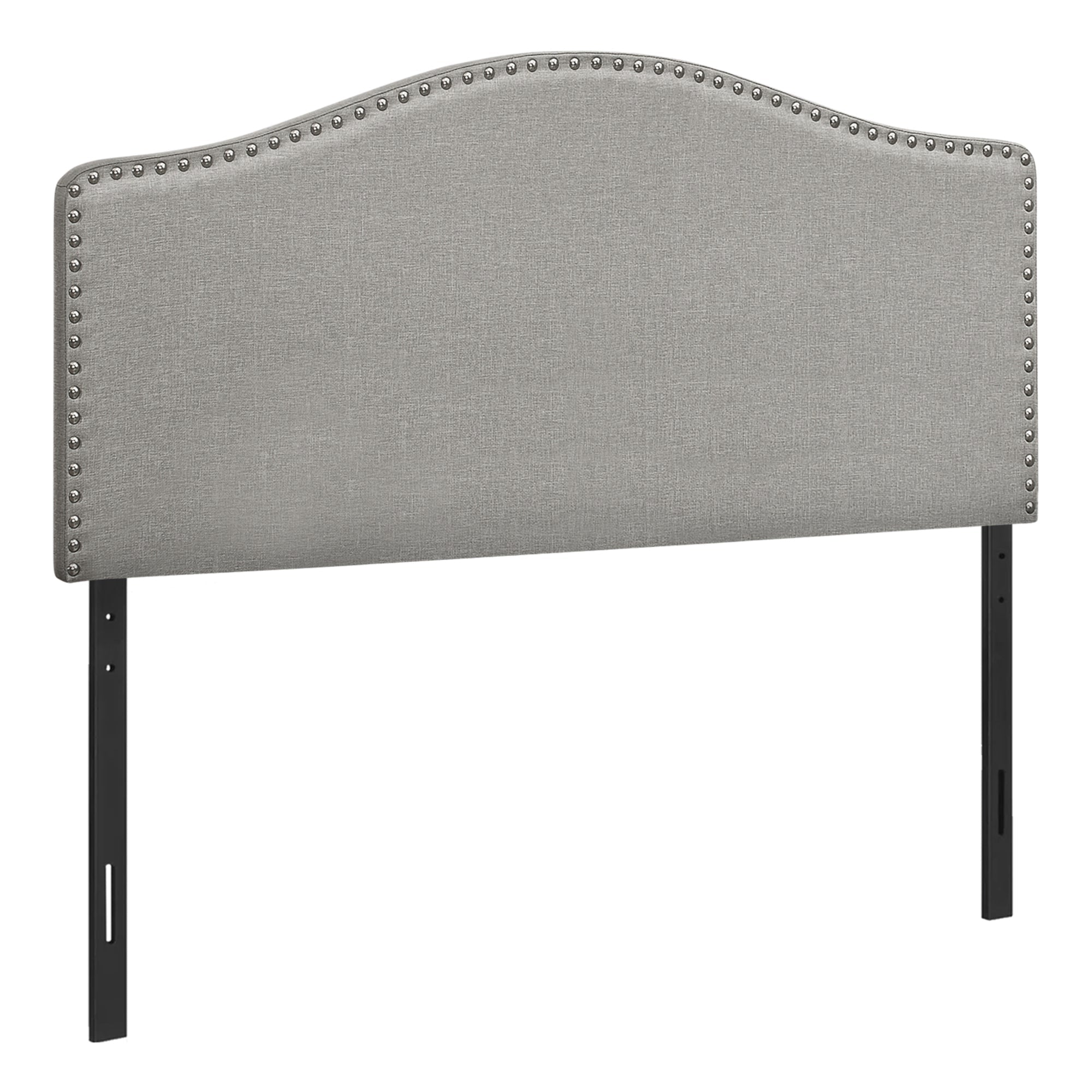 Monarch Specialties I 6013F Lit, Tête De Lit Seulement, Taille Réelle, Chambre À Coucher, Rembourré, D'aspect Lin, Gris, Transitionnel - Simple Boutique