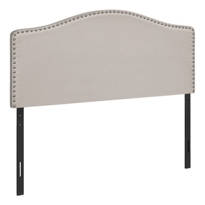 Monarch Specialties I 6014F Lit, Tête De Lit Seulement, Taille Réelle, Chambre À Coucher, Rembourré, D'aspect Lin, Beige, Transitionnel - Simple Boutique