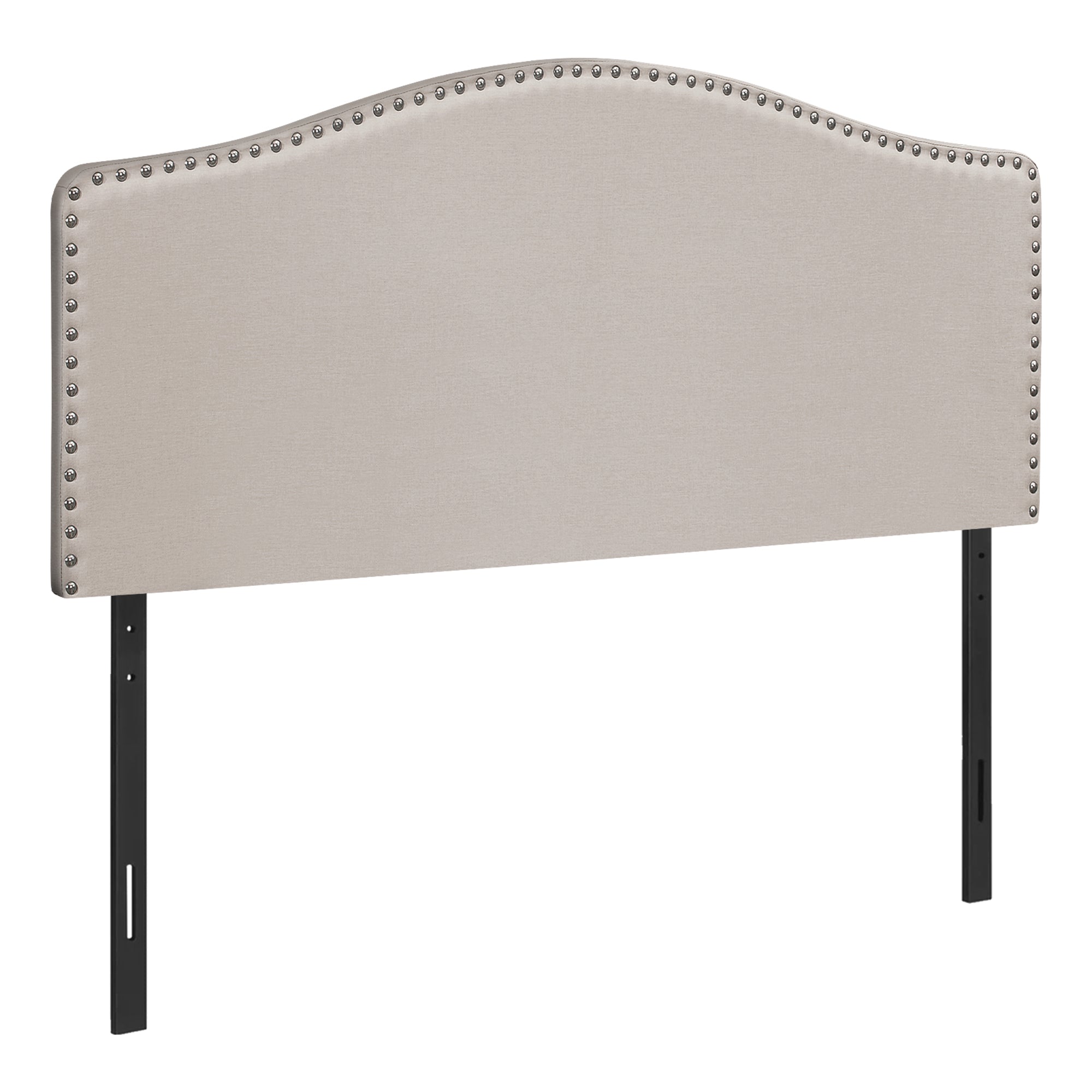Monarch Specialties I 6014Q Lit, Tête De Lit Seulement, Grand, Chambre À Coucher, Rembourré, D'aspect Lin, Beige, Transitionnel - Simple Boutique