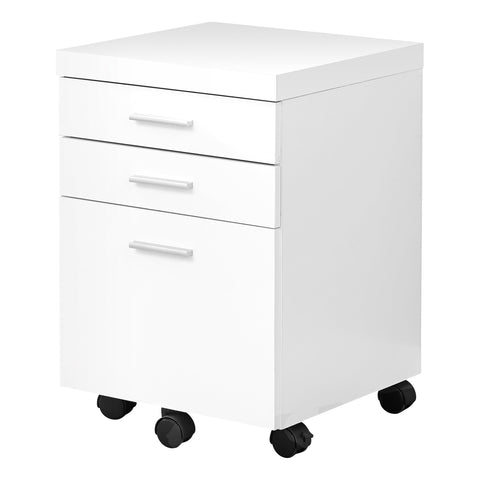 Monarch Specialties I 7048 Classeur, Mobile Roulant, Tiroirs De Rangement, Support D'imprimante, Bureau, Travail, Stratifié, Blanc, Contemporain, Moderne