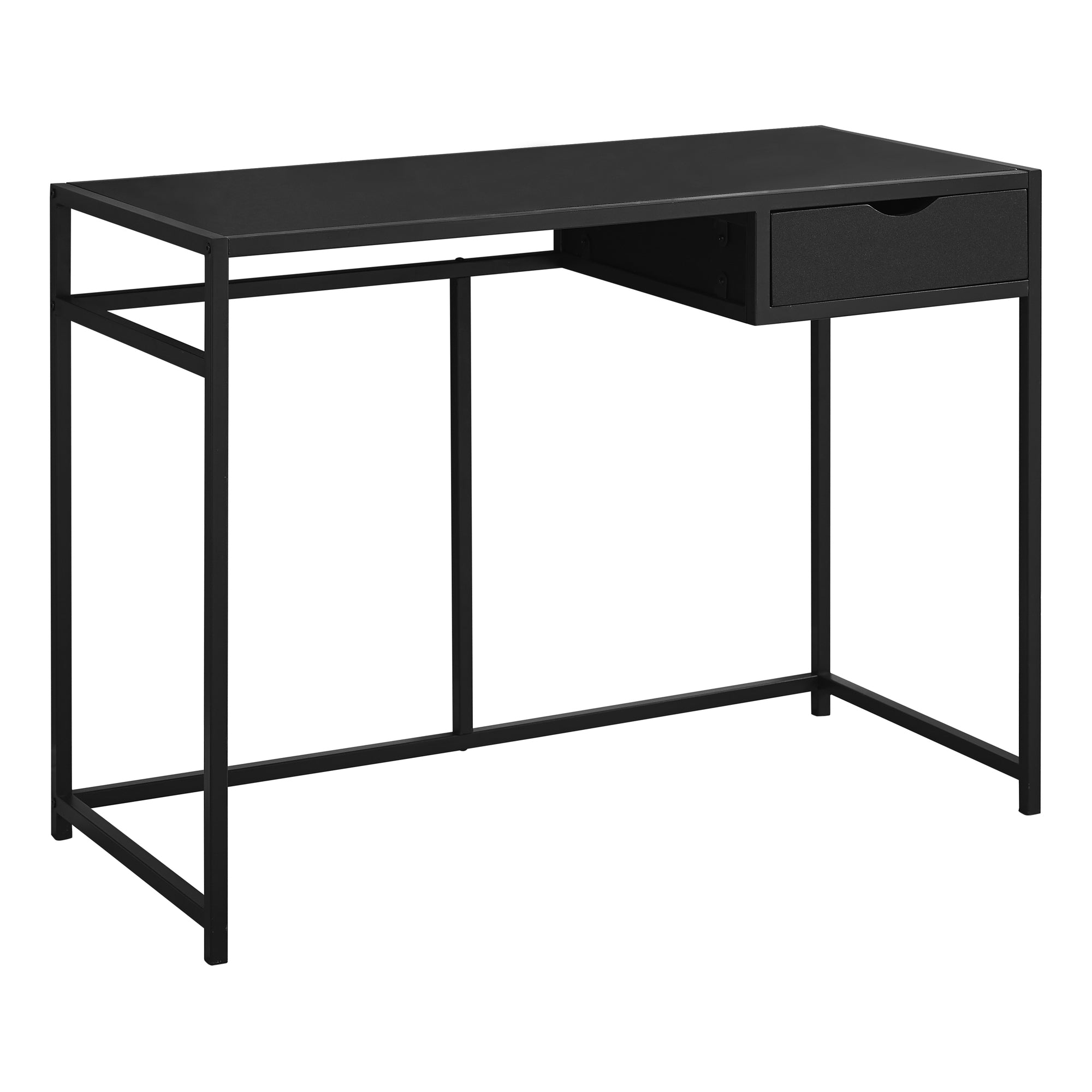 Monarch Specialties I 7220 Bureau, Bureau À Domicile, Ordinateur Portable, Tiroir De Rangement, 42"l, Travail, Métal, Stratifié, Noir, Contemporain, Moderne - Simple Boutique