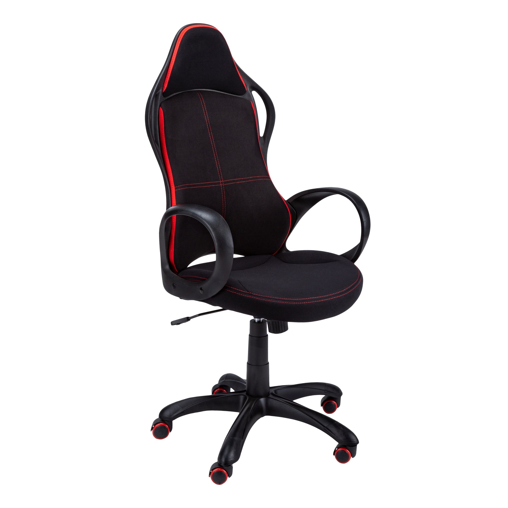 Monarch Specialties I 7259 Chaise De Bureau, Jeu Vidéo, Hauteur Ajustable, Pivotant, Ergonomique, Appuis-bras, Bureau, Travail, Métal, Engrener, Noir, Rouge, Contemporain, Moderne - Simple Boutique