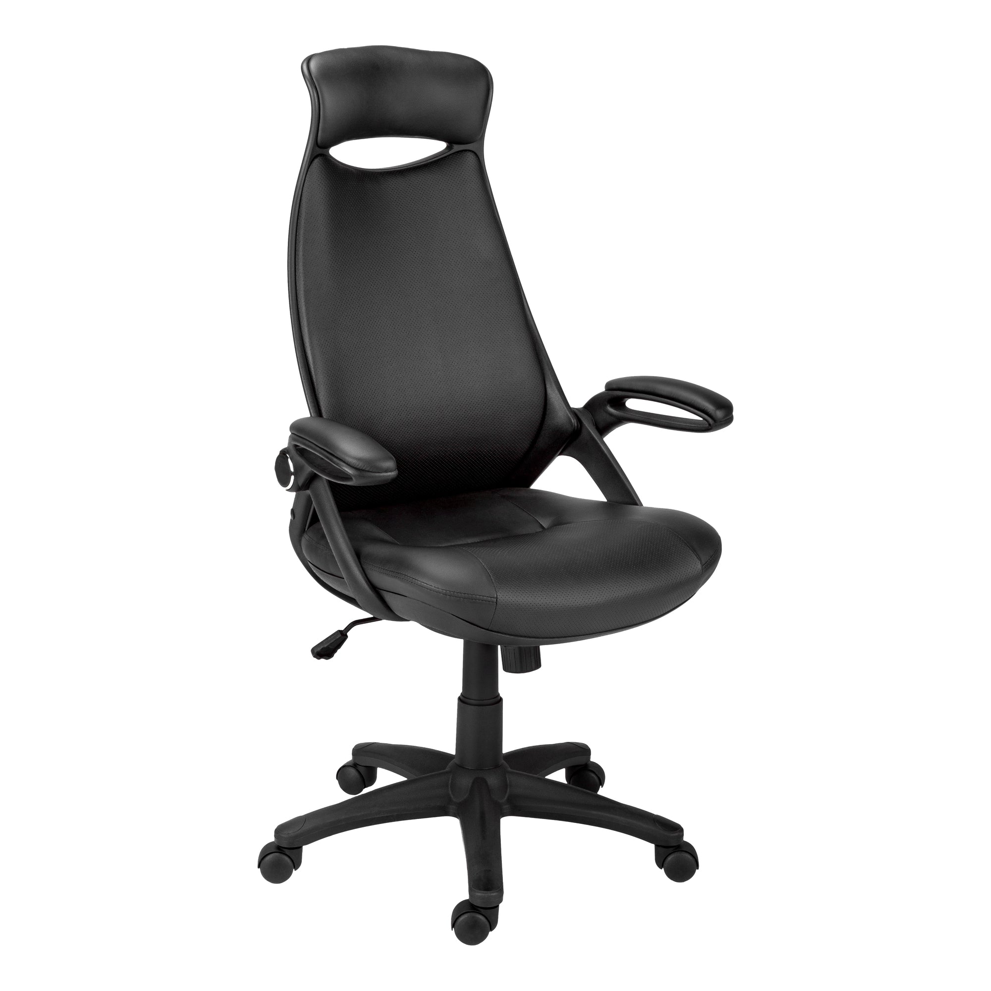 Monarch Specialties I 7276 Chaise De Bureau, Hauteur Ajustable, Pivotant, Ergonomique, Appuis-bras, Bureau, Travail, Métal, En Tissu, Noir, Contemporain, Moderne - Simple Boutique