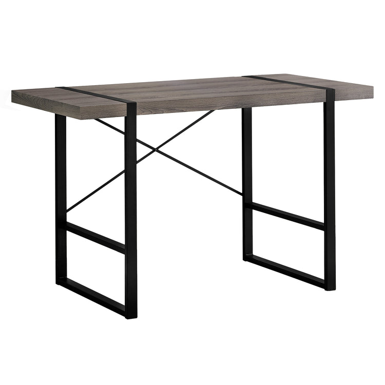 Monarch Specialties I 7310 Bureau, Bureau À Domicile, Ordinateur Portable, 48"l, Travail, Métal, Stratifié, Brun, Noir, Contemporain, Moderne - Simple Boutique