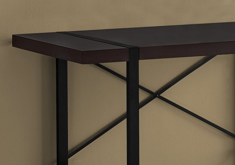 Monarch Specialties I 7311 Bureau, Bureau À Domicile, Ordinateur Portable, 48"l, Travail, Métal, Stratifié, Brun, Noir, Contemporain, Moderne - Simple Boutique