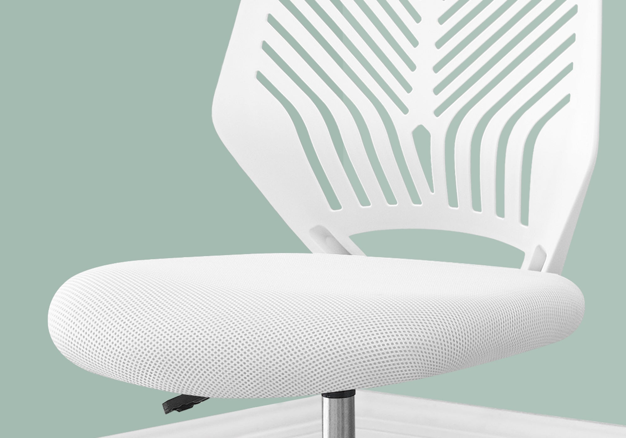 Monarch Specialties I 7338 Chaise De Bureau, Hauteur Ajustable, Pivotant, Ergonomique, Bureau, Travail, Juvénile, Métal, En Tissu, Blanc, Noir, Contemporain, Moderne - Simple Boutique