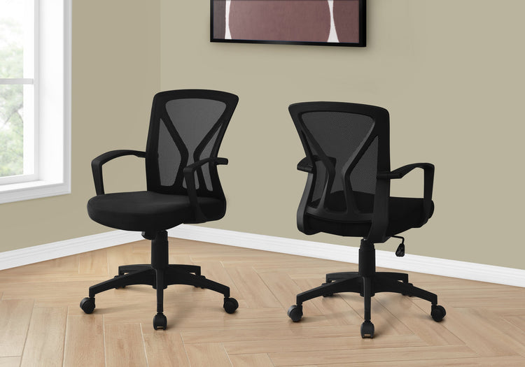 Monarch Specialties I 7339 Chaise De Bureau, Hauteur Ajustable, Pivotant, Ergonomique, Appuis-bras, Bureau, Travail, Métal, En Tissu, Brun, Contemporain, Moderne - Simple Boutique