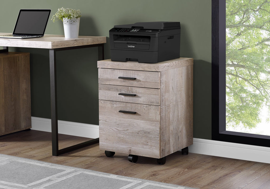 Monarch Specialties I 7402 Classeur, Mobile Roulant, Tiroirs De Rangement, Support D'imprimante, Bureau, Travail, Stratifié, Beige, Contemporain, Moderne