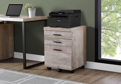 Monarch Specialties I 7402 Classeur, Mobile Roulant, Tiroirs De Rangement, Support D'imprimante, Bureau, Travail, Stratifié, Beige, Contemporain, Moderne
