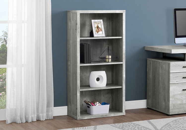 Monarch Specialties I 7405 Étagère À Livres, Étagère, Étagère, 5 Niveaux, 48"h, Bureau, Chambre À Coucher, Stratifié, Gris, Contemporain, Moderne - Simple Boutique