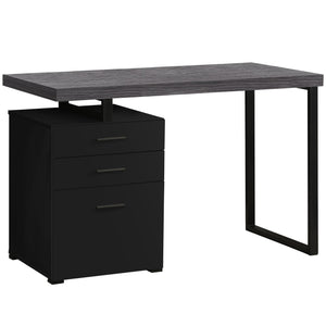 Monarch Specialties I 7411 Bureau, Bureau À Domicile, Ordinateur Portable, Configuration Gauche, Droite, Tiroirs De Rangement, 48"l, Travail, Métal, Stratifié, Noir, Gris, Contemporain, Moderne - Simple Boutique