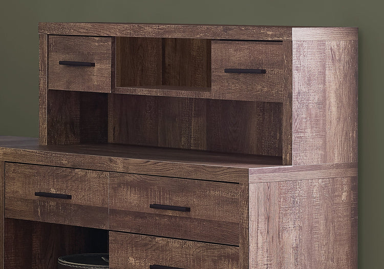 Monarch Specialties I 7427 Bureau, Bureau À Domicile, Coin, Configuration Gauche, Droite, Tiroirs De Rangement, Forme De L, Travail, Ordinateur Portable, Stratifié, Brun, Contemporain, Moderne - Simple Boutique