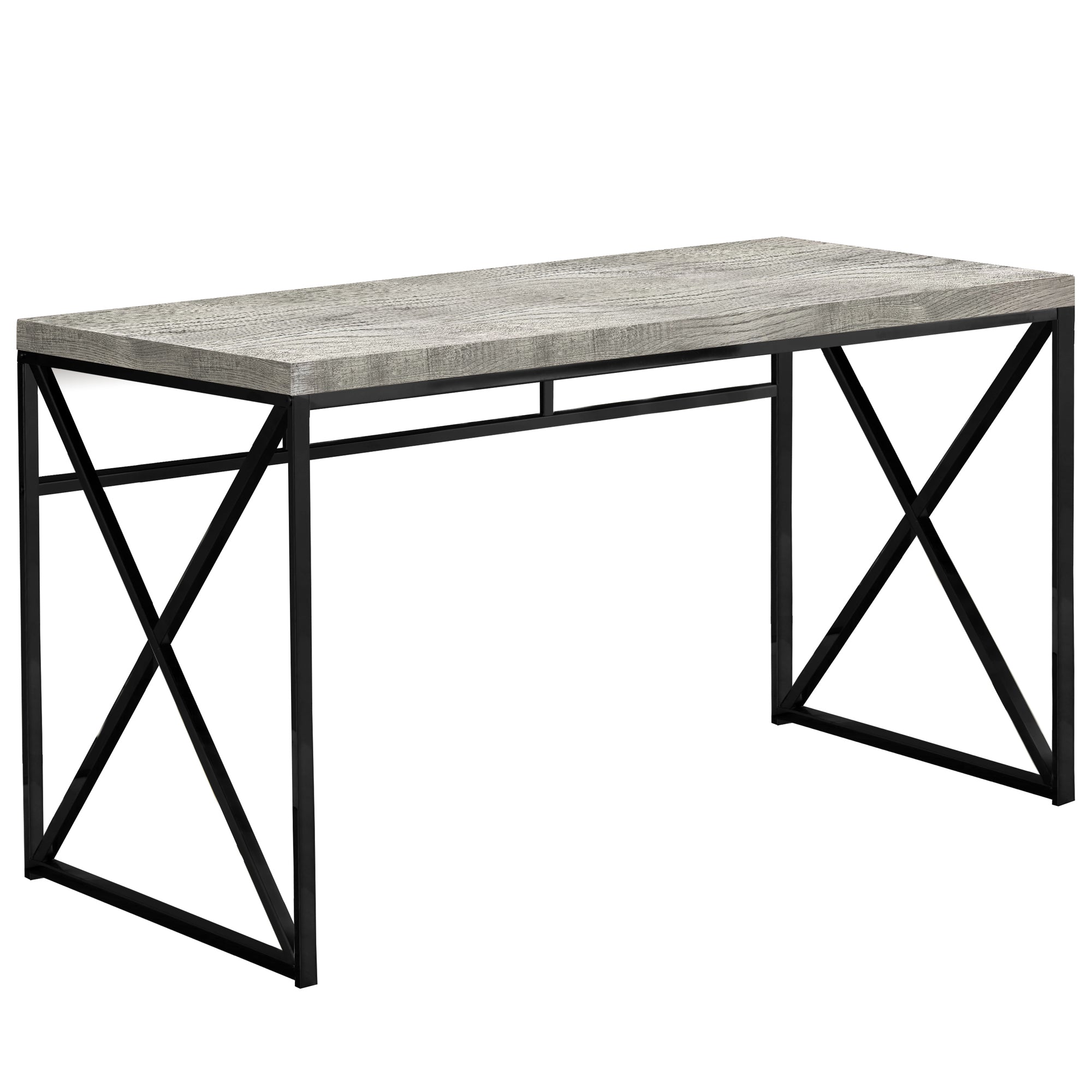 Monarch Specialties I 7451 Bureau, Bureau À Domicile, Ordinateur Portable, Travail, Métal, Stratifié, Gris, Noir, Contemporain, Moderne - Simple Boutique