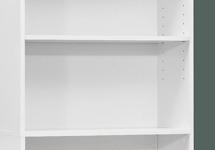 Monarch Specialties I 7470 Étagère À Livres, Étagère, 6 Niveaux, 72"h, Bureau, Chambre À Coucher, Stratifié, Blanc, Transitionnel - Simple Boutique