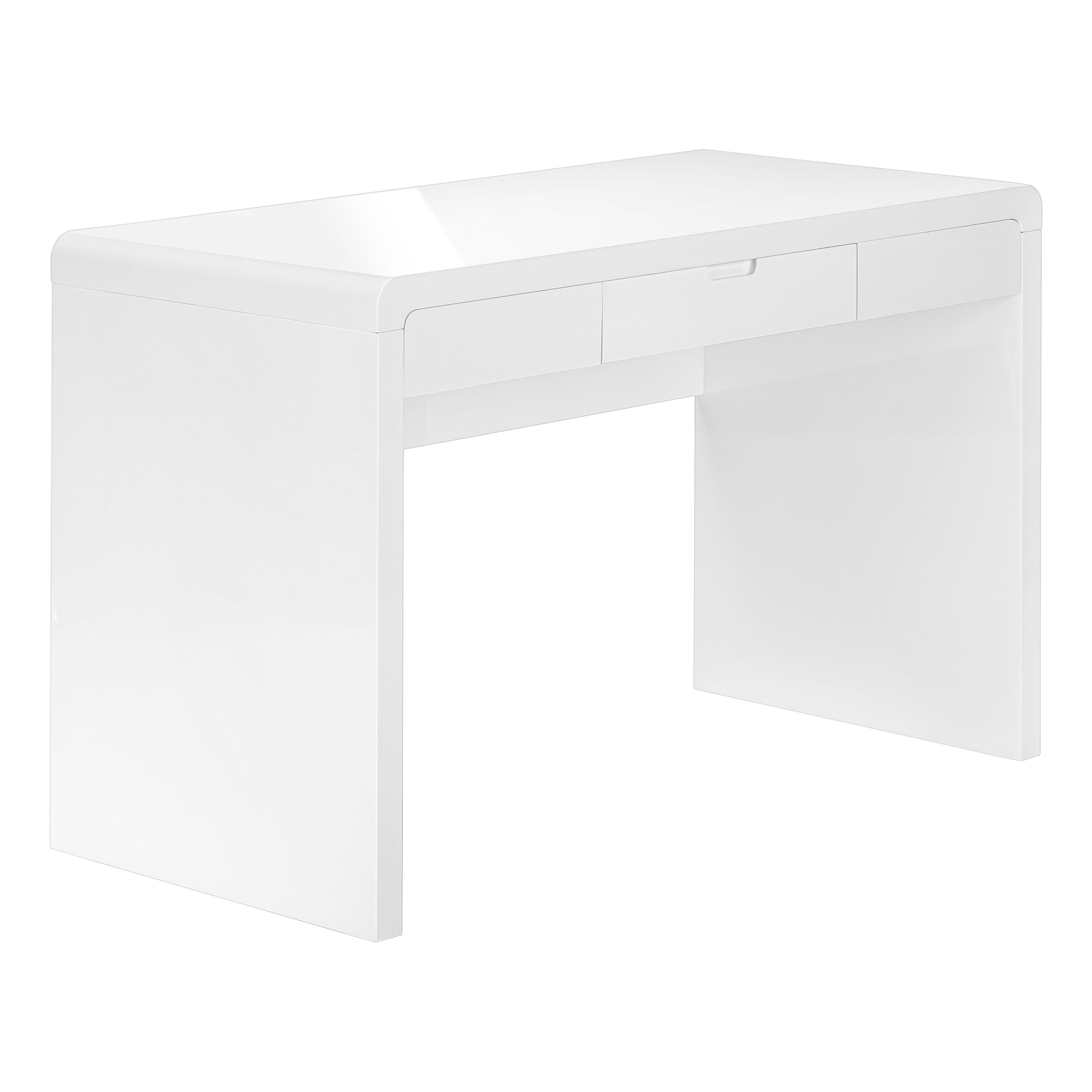 Monarch Specialties I 7580 Bureau, Bureau À Domicile, Ordinateur Portable, Tiroirs De Rangement, 48"l, Travail, Stratifié, Blanc Lustré, Contemporain, Moderne - Simple Boutique