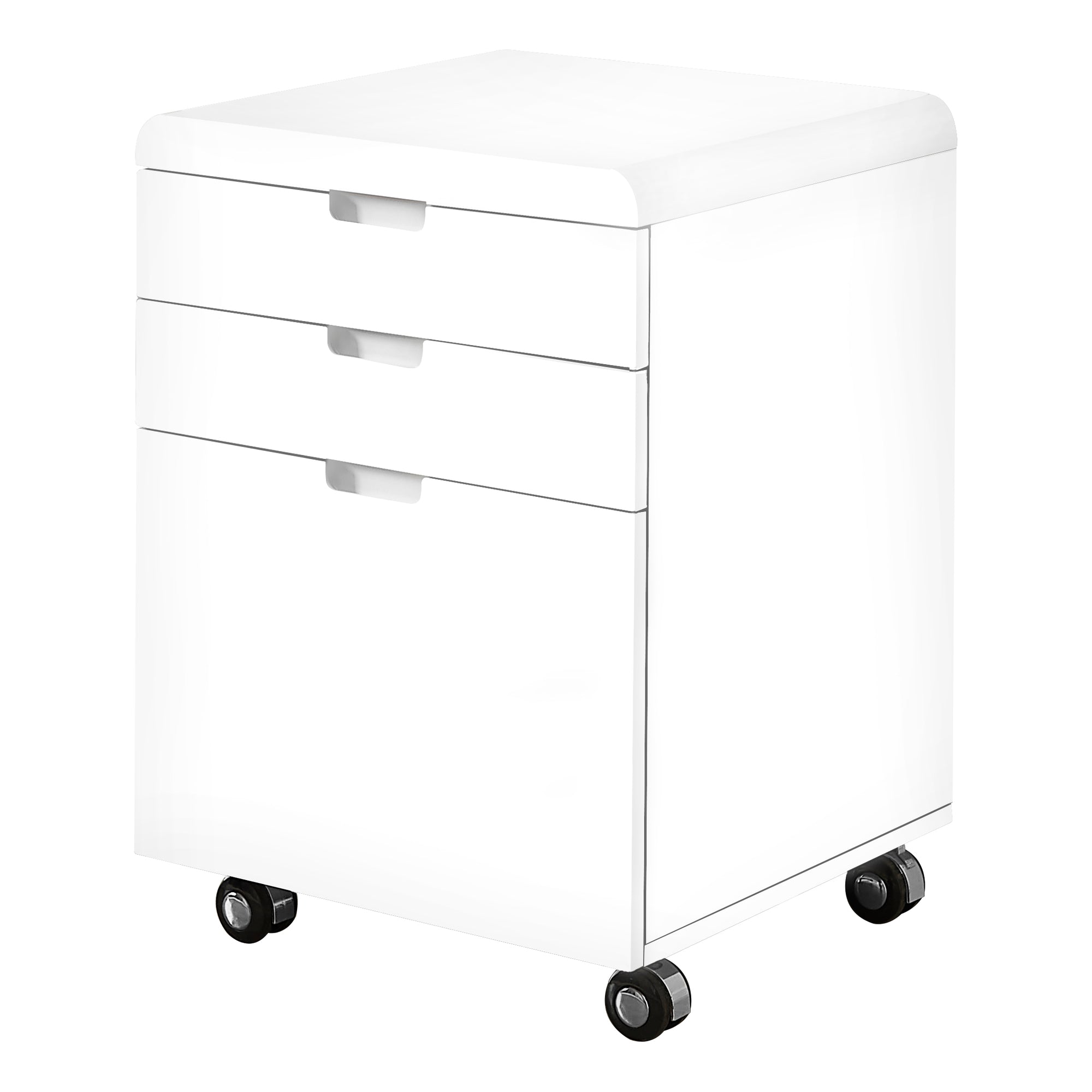 Monarch Specialties I 7583 Classeur, Mobile Roulant, Tiroirs De Rangement, Support D'imprimante, Bureau, Travail, Stratifié, Blanc Lustré, Contemporain, Moderne - Simple Boutique