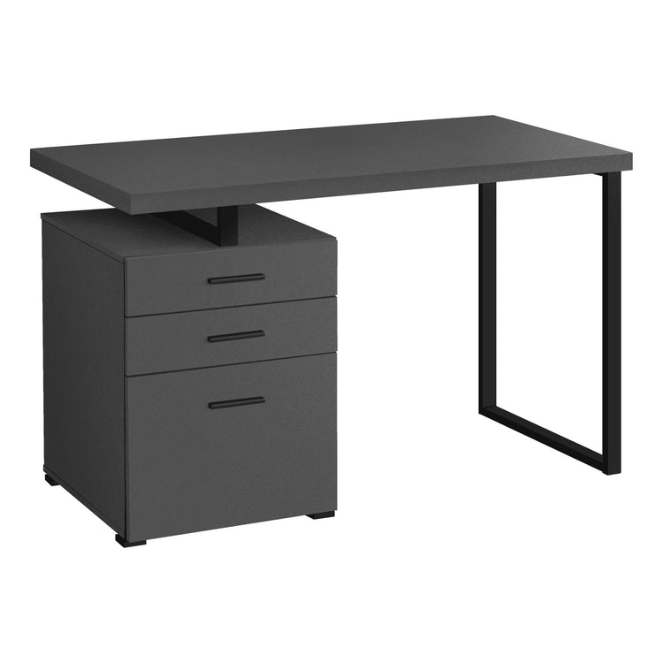 Monarch Specialties I 7645 Bureau, Bureau À Domicile, Ordinateur Portable, Configuration Gauche, Droite, Tiroirs De Rangement, 48"l, Travail, Métal, Stratifié, Gris, Noir, Contemporain, Moderne - Simple Boutique