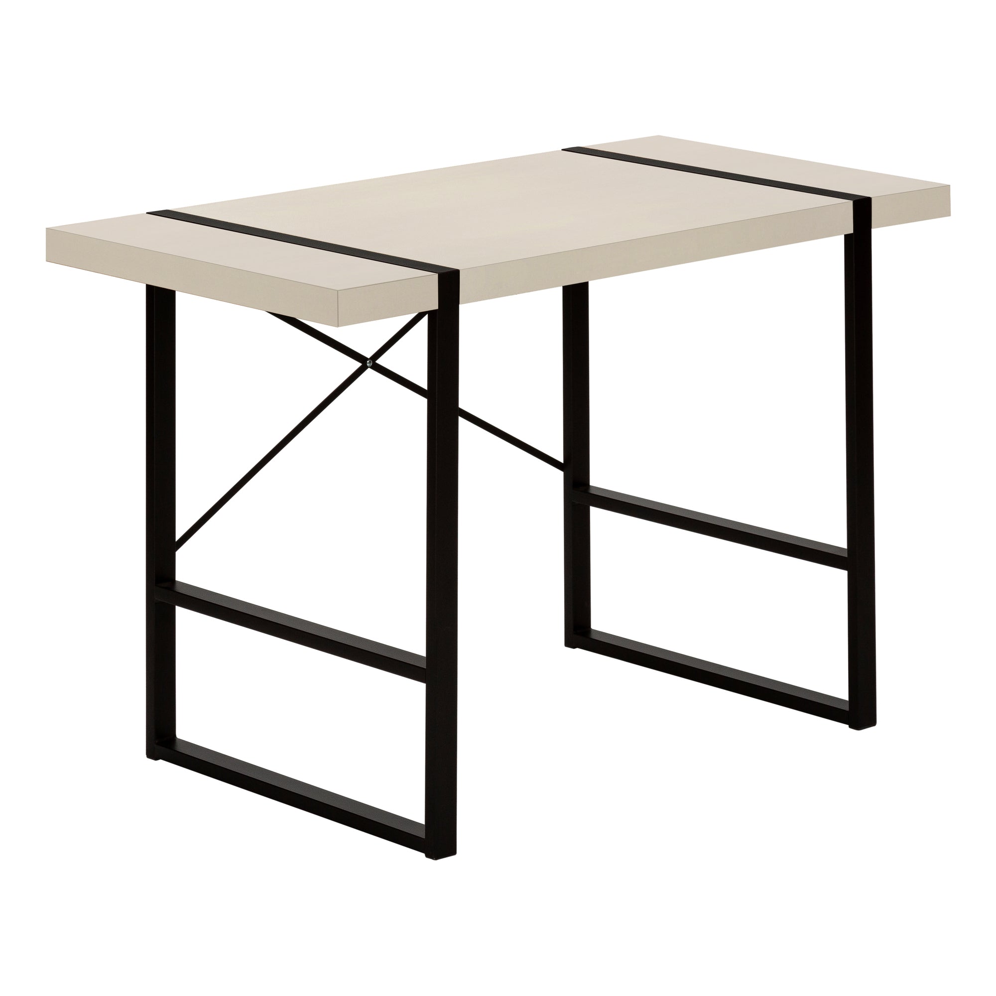 Monarch Specialties I 7659 Bureau, Bureau À Domicile, Ordinateur Portable, 48"l, Travail, Métal, Stratifié, Beige, Noir, Contemporain, Moderne - Simple Boutique