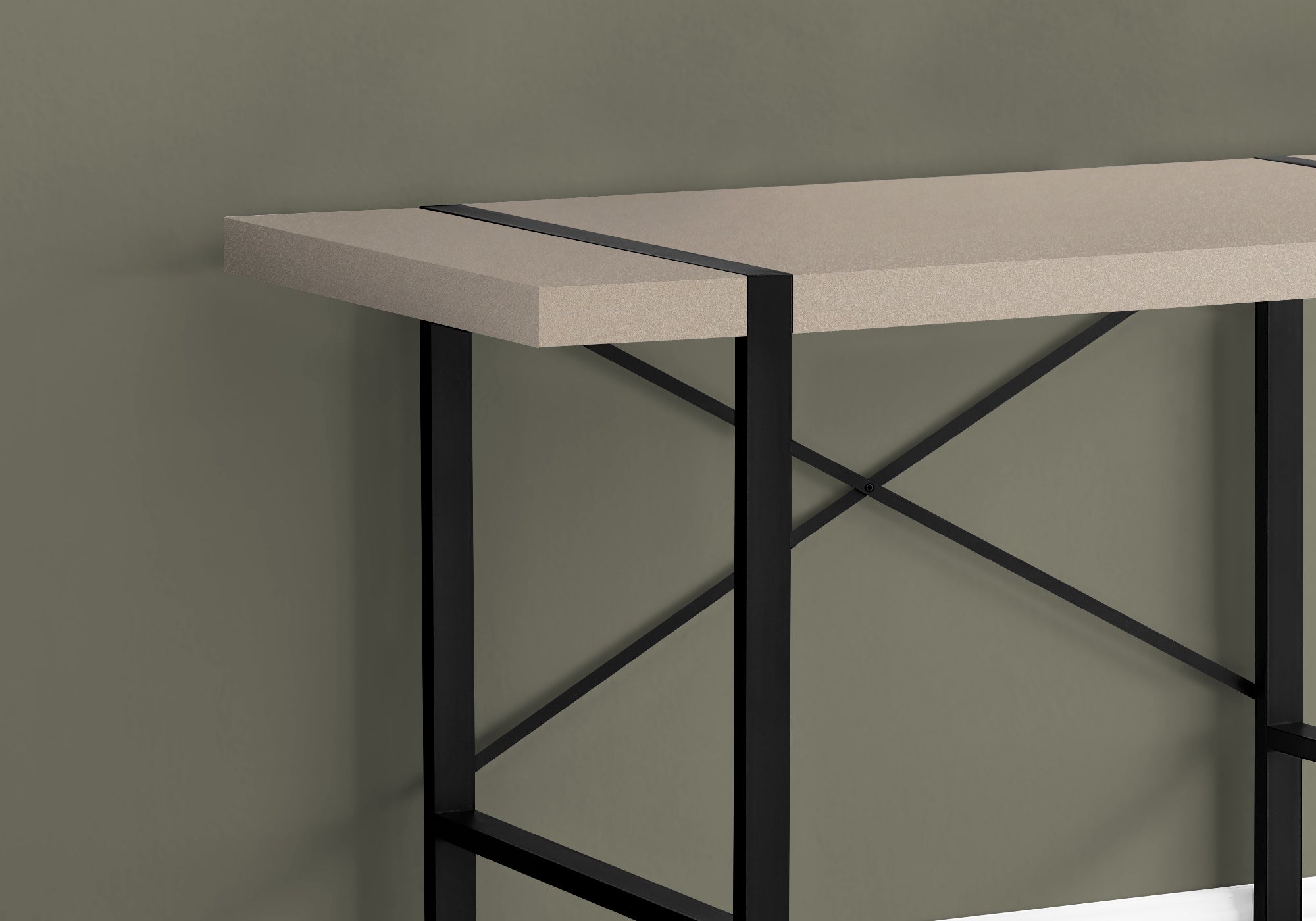 Monarch Specialties I 7659 Bureau, Bureau À Domicile, Ordinateur Portable, 48"l, Travail, Métal, Stratifié, Beige, Noir, Contemporain, Moderne - Simple Boutique