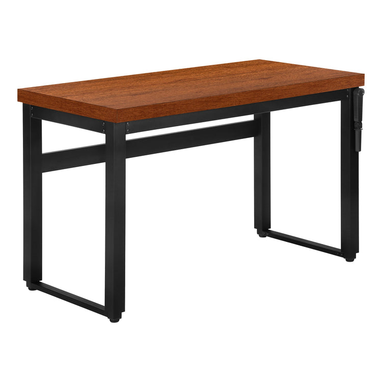 Monarch Specialties I 7676 Bureau, Bureau À Domicile, Debout, Ajustable, 48"l, Travail, Ordinateur Portable, Métal, Stratifié, Brun, Noir, Contemporain, Moderne - Simple Boutique