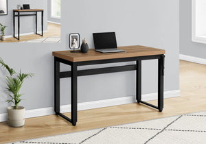 Monarch Specialties I 7677 Bureau, Bureau À Domicile, Debout, Ajustable, 48"l, Travail, Ordinateur Portable, Métal, Stratifié, Brun, Noir, Contemporain, Moderne - Simple Boutique