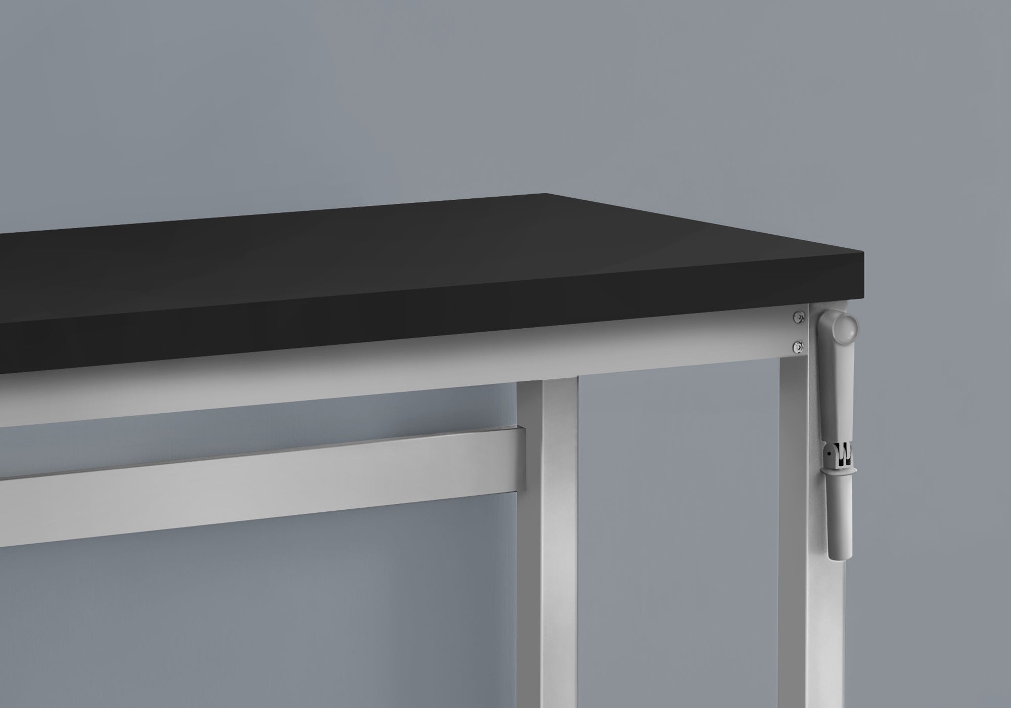 Monarch Specialties I 7684 Bureau, Bureau À Domicile, Debout, Ajustable, 48"l, Travail, Ordinateur Portable, Métal, Stratifié, Noir, Gris, Contemporain, Moderne - Simple Boutique