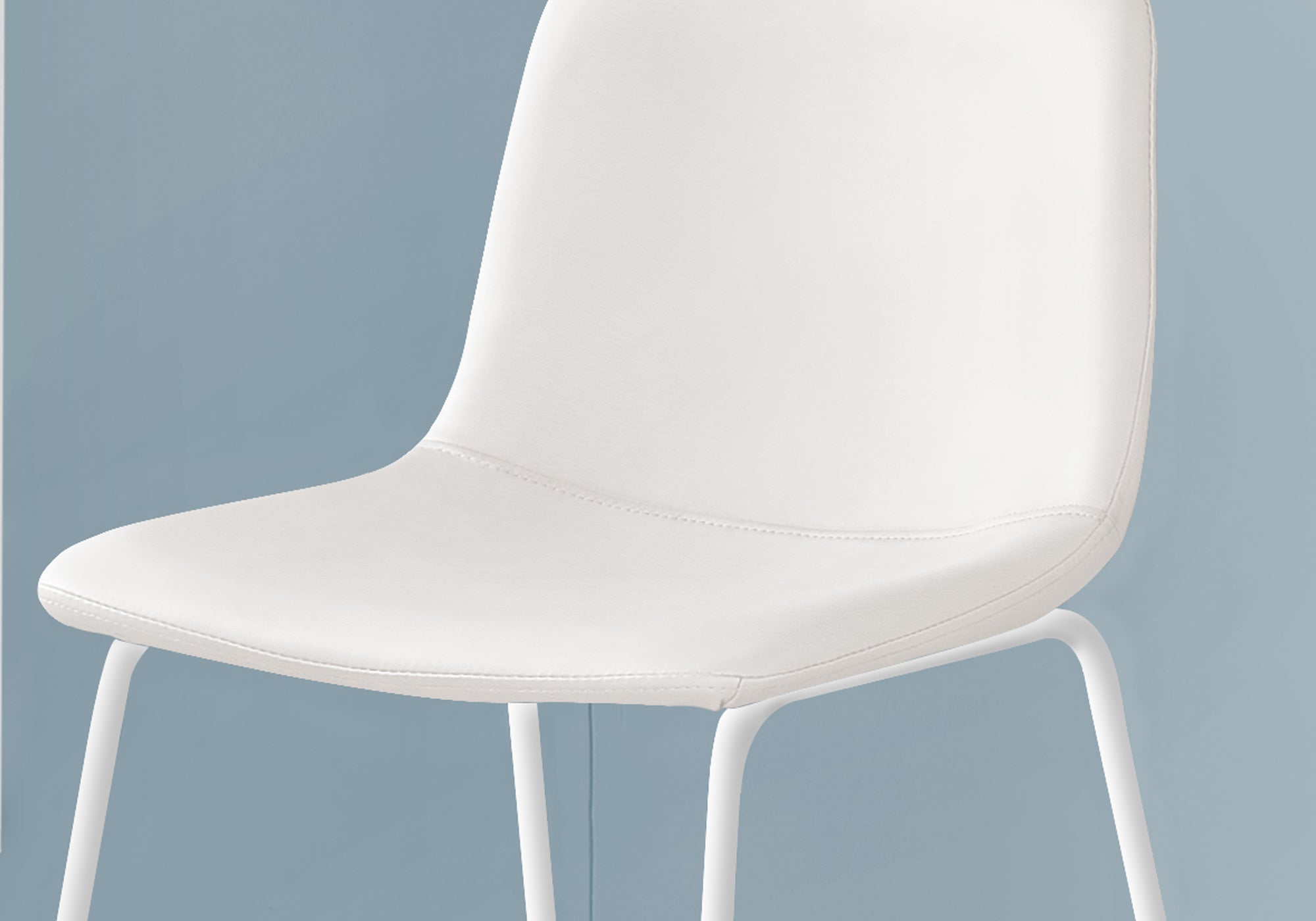 Monarch Specialties I 7750 Chaise De Bureau, Hauteur Bar, Debout, Bureau, Travail, Pu D'aspect Cuir, Métal, Blanc, Contemporain, Moderne - Simple Boutique