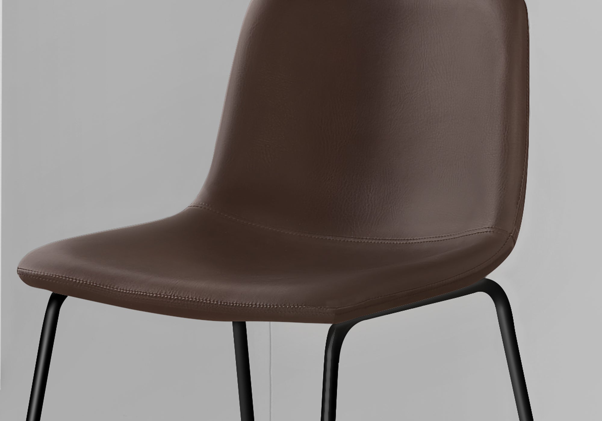 Monarch Specialties I 7753 Chaise De Bureau, Hauteur Bar, Debout, Bureau, Travail, Pu D'aspect Cuir, Métal, Brun, Noir, Contemporain, Moderne - Simple Boutique