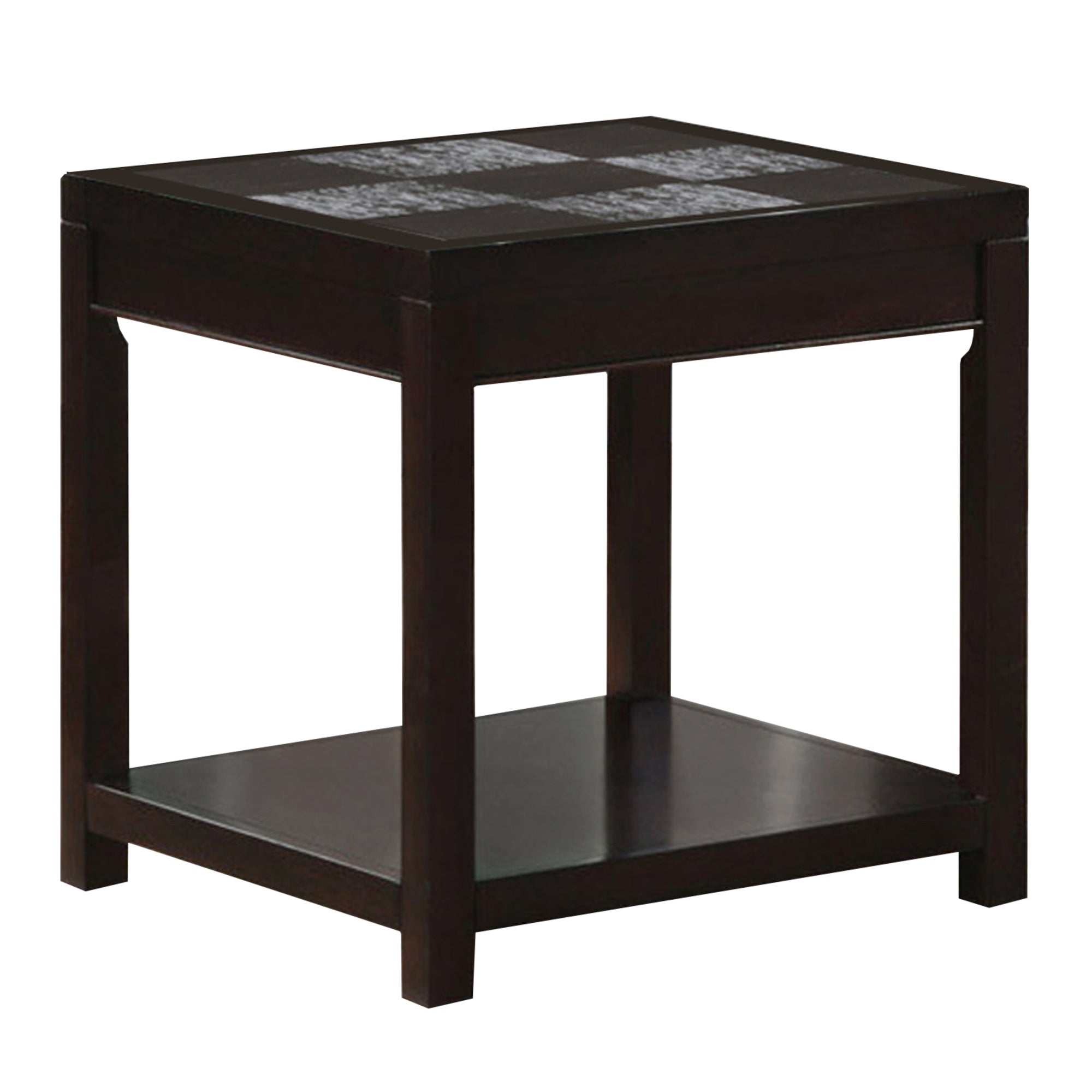 Monarch Specialties I 7801E Table D'appoint, Côté, Bout, Table De Nuit, Lampe, Salon, Chambre À Coucher, Stratifié, Brun, Transitionnel - Simple Boutique