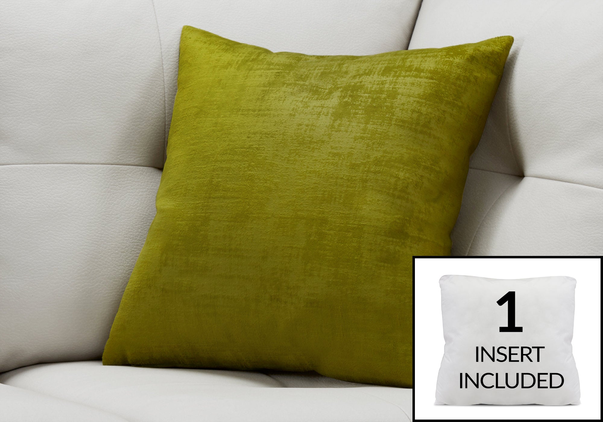 Monarch Specialties I 9244 Oreillers, 18 X 18 Carré, Encart Inclus, Jeté Décoratif, Accent, Sofa, Canapé, Chambre À Coucher, Polyester, Hypoallergénique, Vert, Moderne - Simple Boutique