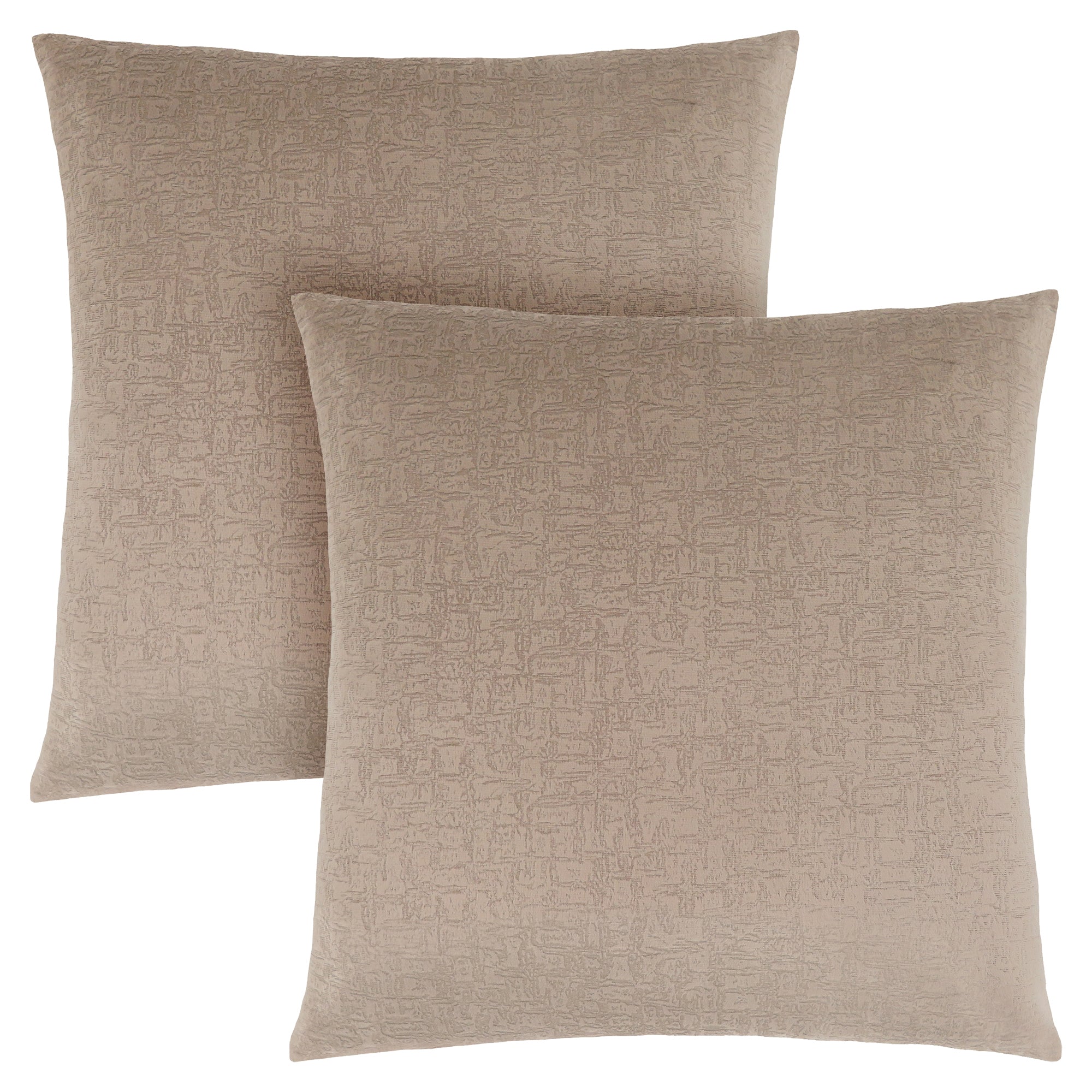 Monarch Specialties I 9271 Oreillers, Lot De 2, 18 X 18 Carré, Encart Inclus, Jeté Décoratif, Accent, Sofa, Canapé, Chambre À Coucher, Polyester, Hypoallergénique, Beige, Moderne - Simple Boutique