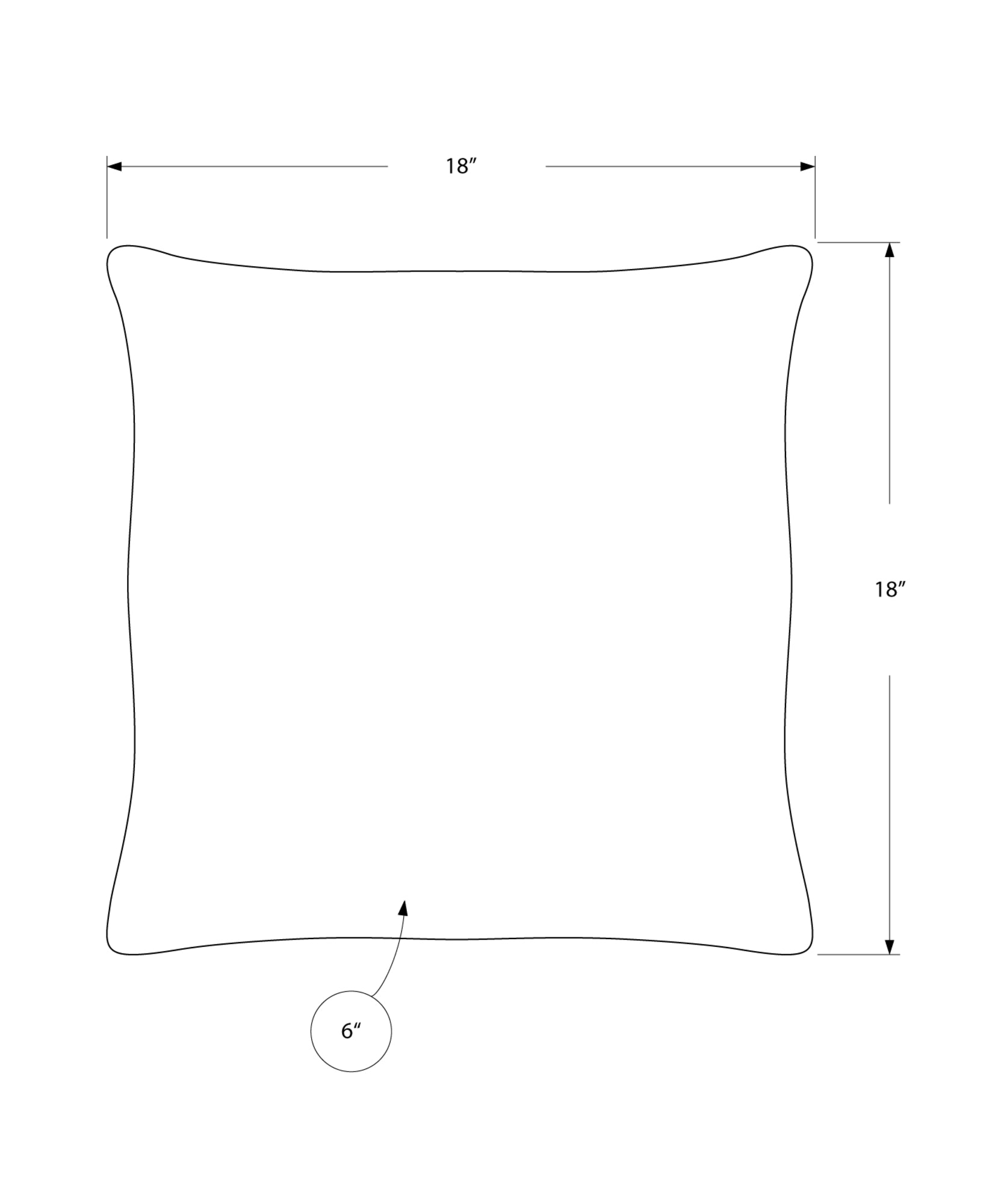Monarch Specialties I 9273 Oreillers, Lot De 2, 18 X 18 Carré, Encart Inclus, Jeté Décoratif, Accent, Sofa, Canapé, Chambre À Coucher, Polyester, Hypoallergénique, Gris, Moderne - Simple Boutique