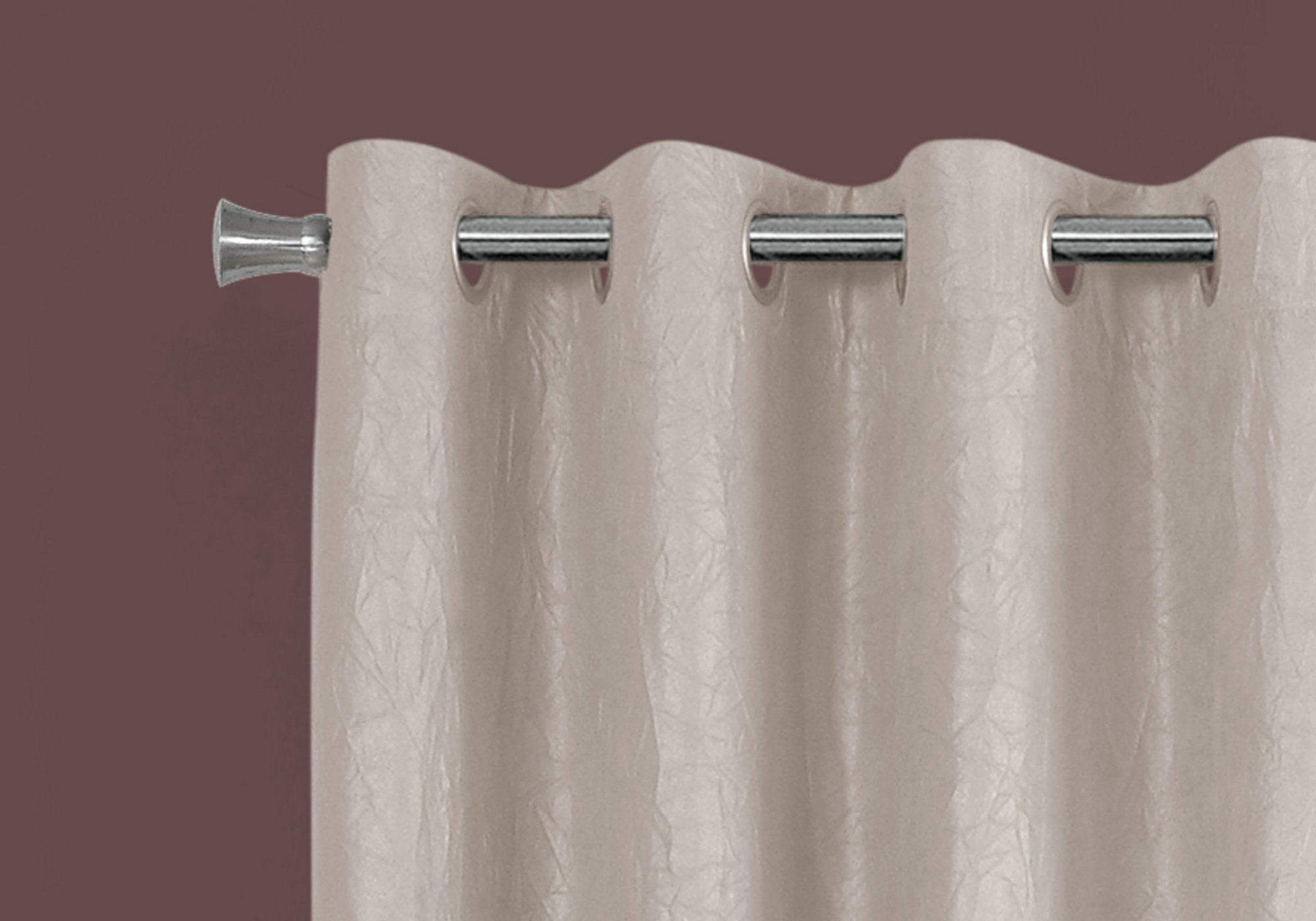 Monarch Specialties I 9817 Rideau, Ensemble 2pcs, 54"w X 84"l, Obscurcissement De La Pièce, Passe-fil, Salon, Chambre À Coucher, Cuisine, Micro Suède, Polyester, Beige, Contemporain, Moderne - Simple Boutique