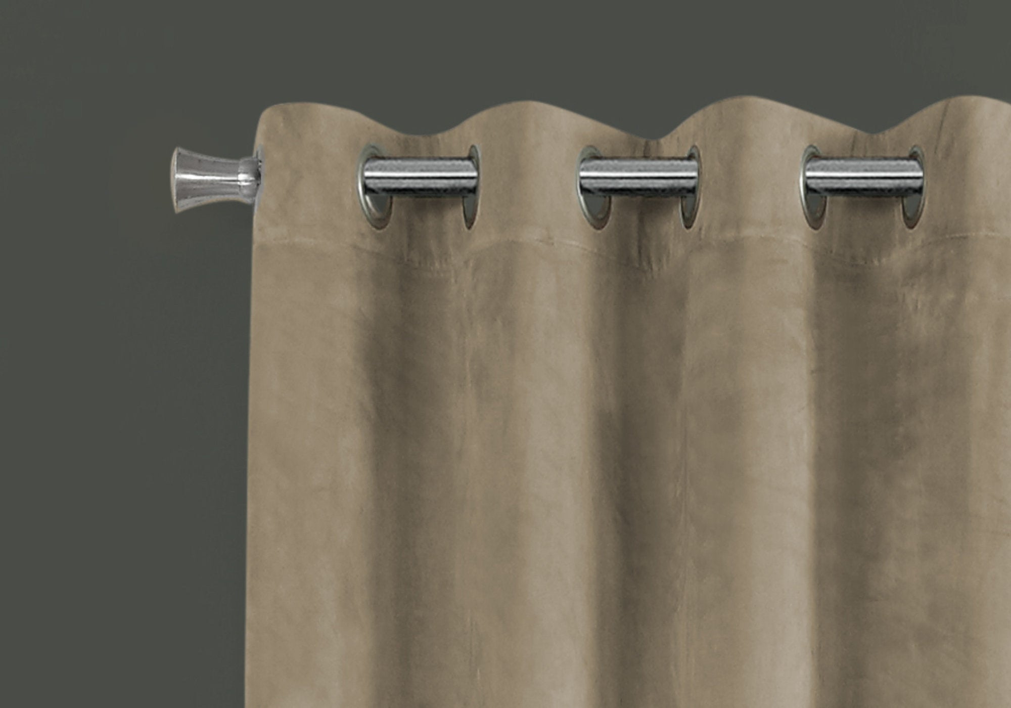Monarch Specialties I 9820 Rideau, Ensemble 2pcs, 54"w X 84"l, Obscurcissement De La Pièce, Passe-fil, Salon, Chambre À Coucher, Cuisine, Velours, Polyester, Beige, Contemporain, Moderne - Simple Boutique