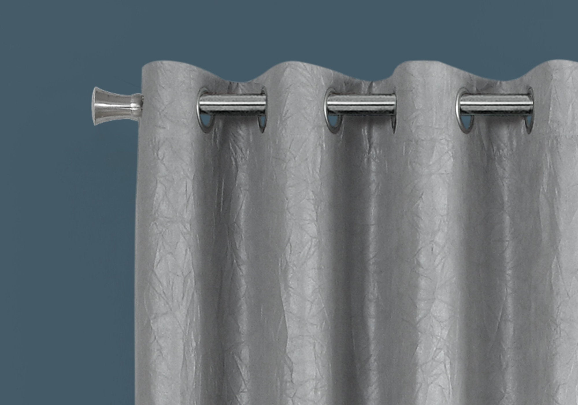Monarch Specialties I 9845 Rideau, Ensemble 2pcs, 54"w X 95"l, Obscurcissement De La Pièce, Passe-fil, Salon, Chambre À Coucher, Cuisine, Micro Suède, Polyester, Gris, Contemporain, Moderne - Simple Boutique