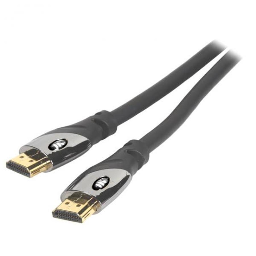 Monster Câble HDMI 13 pi à Vitesse standard avec Ethernet, Connecteur Plaqué Or, Noir