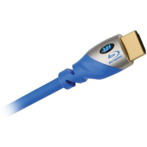 Monster Câble HDMI Haute Vitesse Avancé de 3 pi avec Ethernet, Connecteur Plaqué Or, Bleu