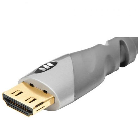 Monster Câble HDMI Haute Vitesse Avancé de 5 Pied avec Ethernet, Connecteur Plaqué Or,  Gris