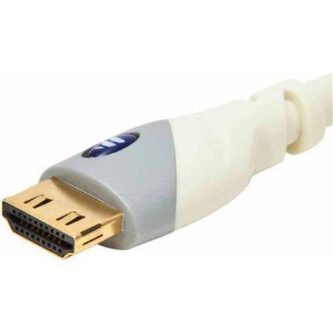 Monster Câble HDMI Haute Vitesse de 6 pi avec Ethernet, Connecteur Plaqué Or, Blanc