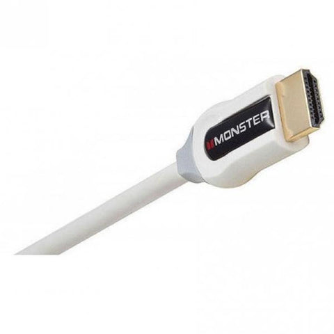 Monster Câble HDMI Haute Vitesse de 7 pi avec Ethernet, Connecteur Plaqué Or, Blanc